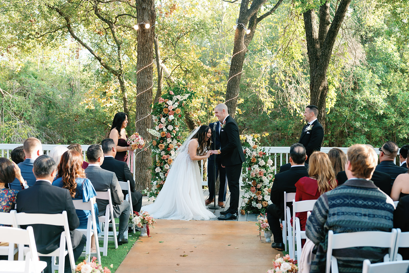 Wedding ceremony after the wedding first look