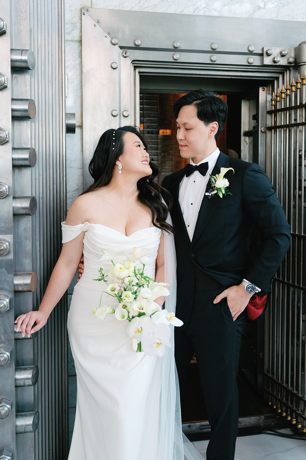 Bride and groom who selected 10 hours of wedding photography coverage
