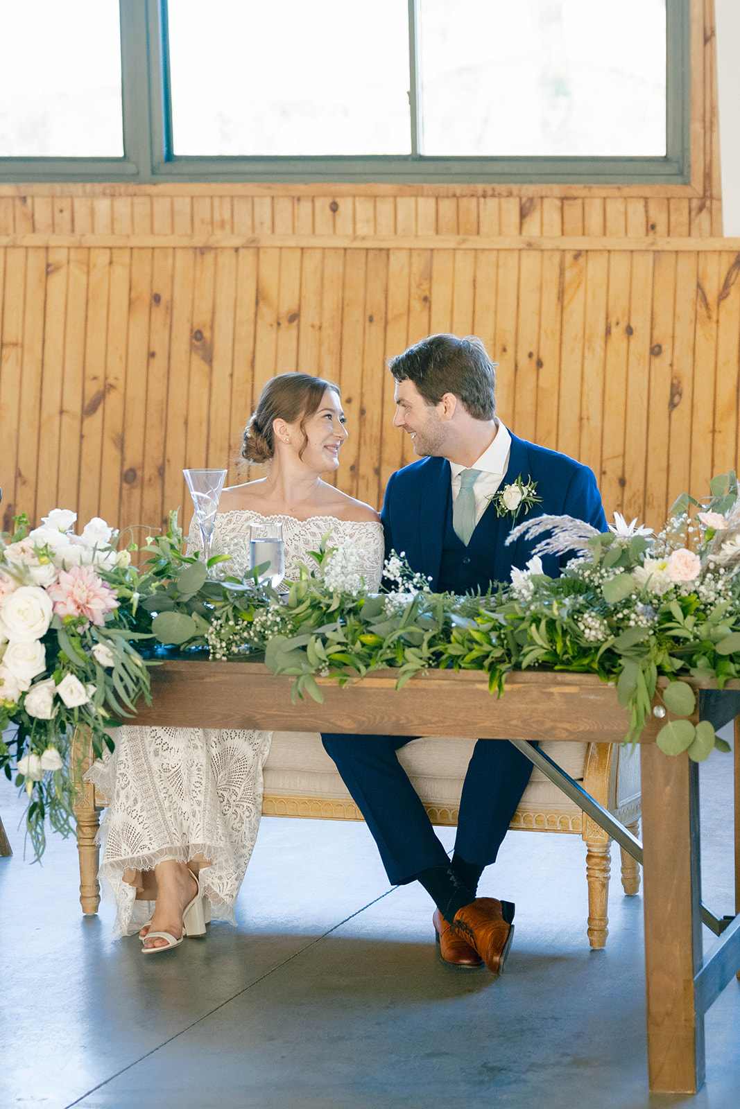 Bride and groom at their Vignon Manor Farm wedding reception