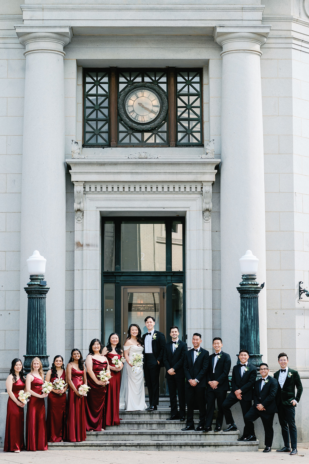 Wedding party at the Citizens Ballroom wedding