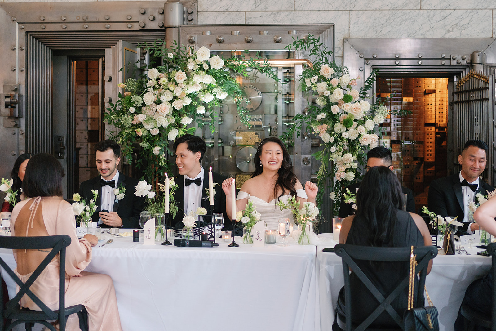 Couple enjoys the Citizens Ballroom wedding reception